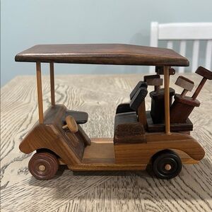Vintage style Wooden Golf Cart Decor